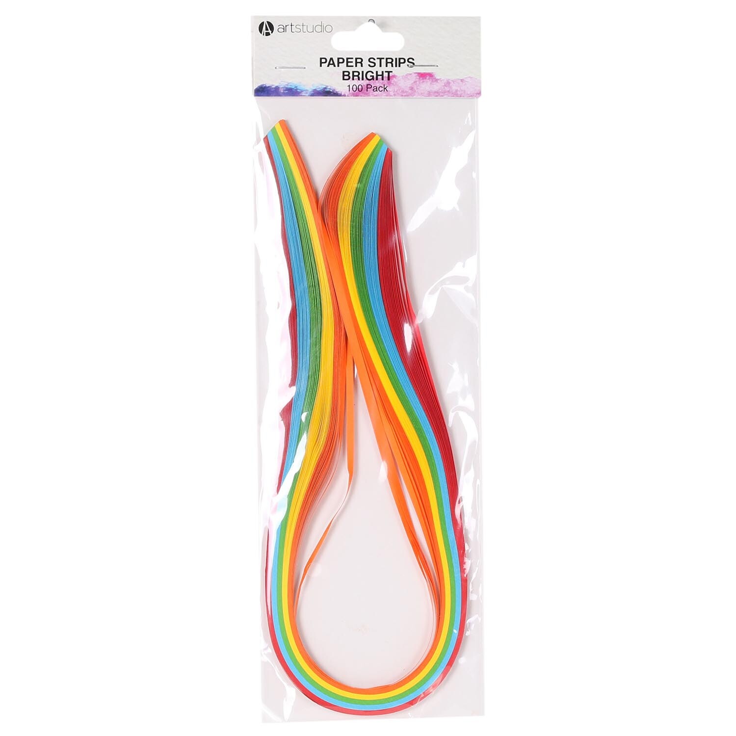 Pack of 100 Art Studio Quilling Strips - Brights Image
