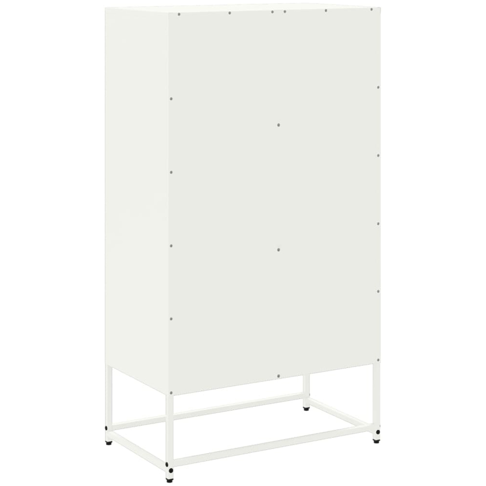 vidaXL 2 Door 2 Shelf White Steel Highboard Image 8