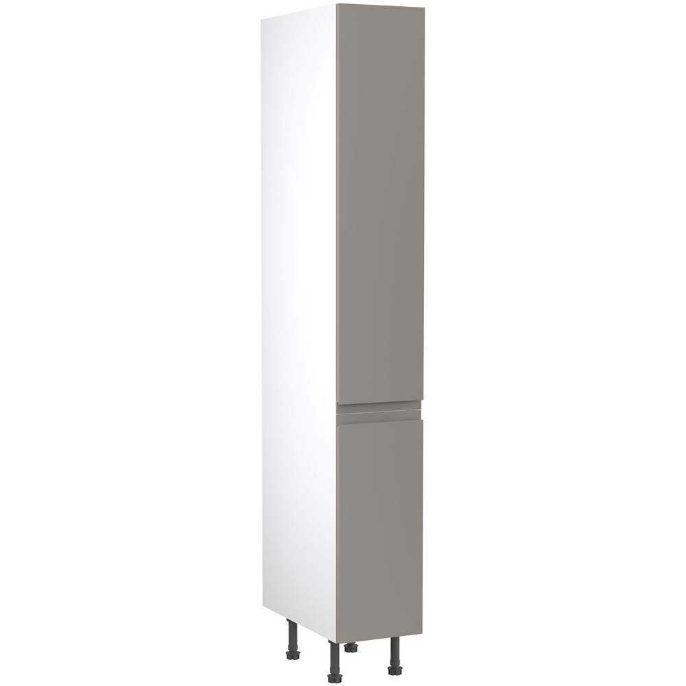 Kitchen Kit J-Pull Matt Dust Grey Pull and Swing Larder Cabinet Flatpack 300mm Image 1