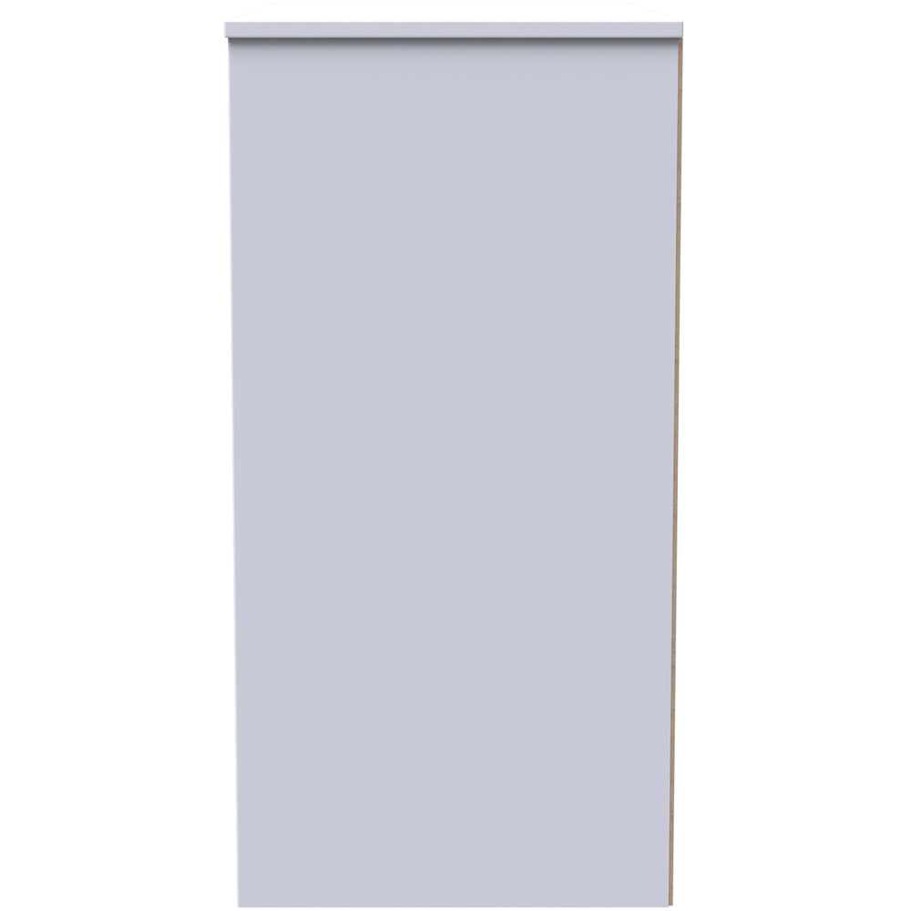 Crowndale Las Vegas 3 Drawer White Matt Deep Chest of Drawers Ready Assembled Image 4