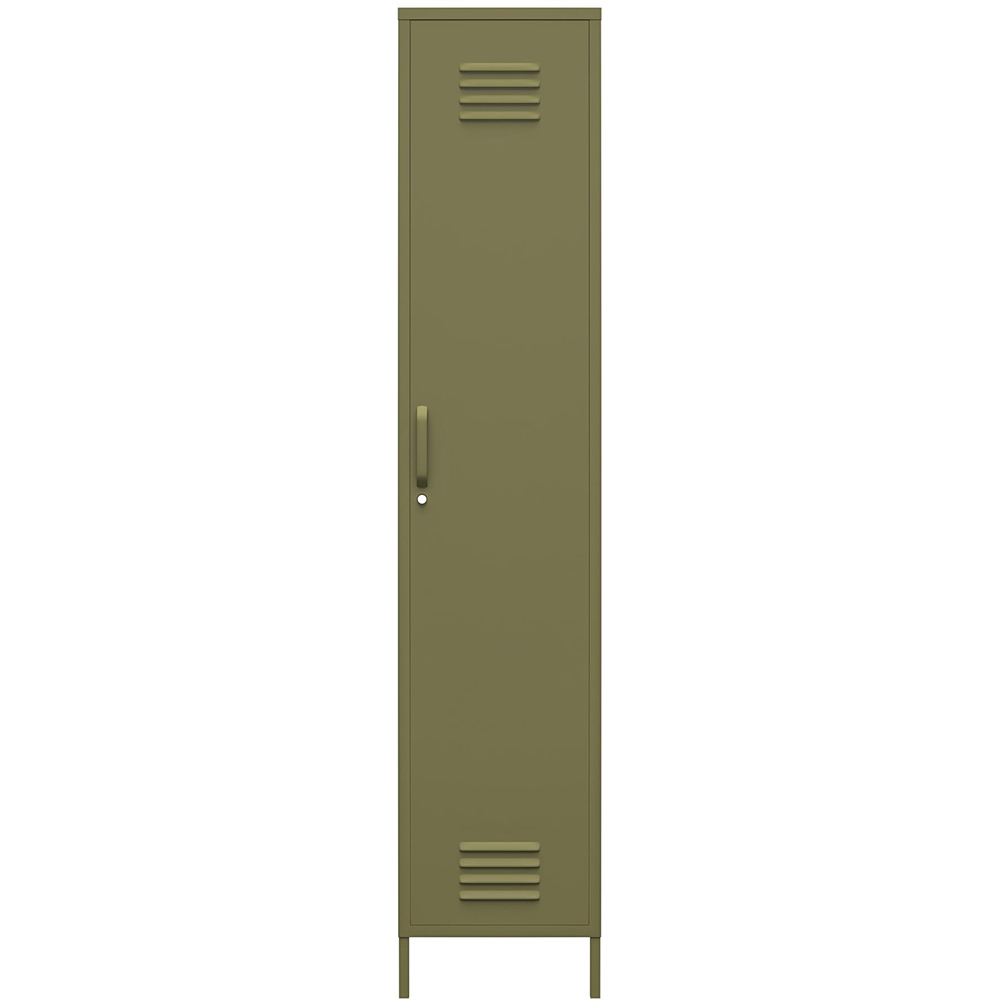 Dorel Bradford Single Door Olive Green Metal Storage Cabinet Image 3