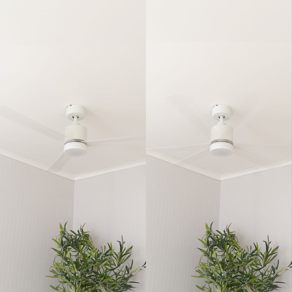 ValueLights Matt White Ceiling Fan with LED Light and Remote 52 inch Image 6