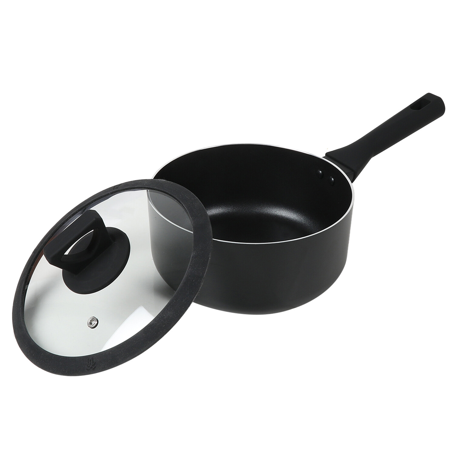 Soft Touch Non Stick Saucepan Set - Black / 20cm Saucepan Image 1