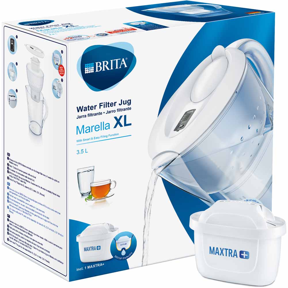 Brita Maxtra+ XL 3.5L White Marella Jug Image 1