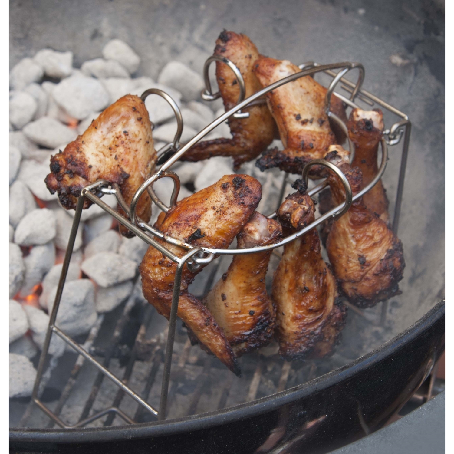 BBQ Drumstick and Wing Grilling Rack Image 3