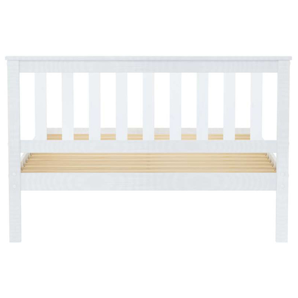 Denver King Size White Wooden Bed Image 6