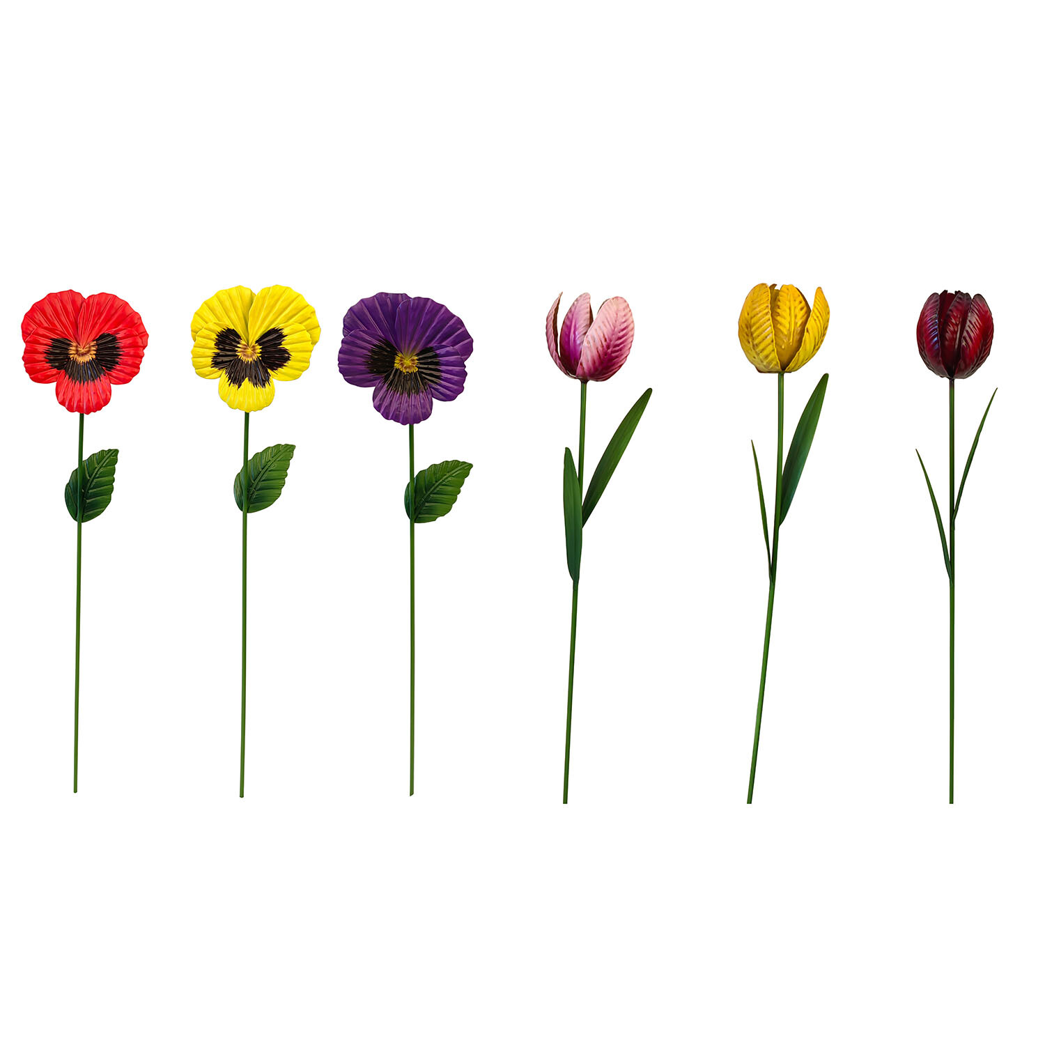 Metal Flower Garden Stake - Multicolour Image
