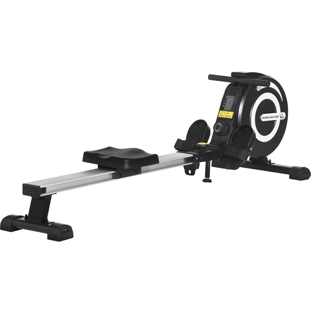 HOMCOM Indoor Adjustable Magnetic Rowing Machine with LCD Digital Monitor Image 1