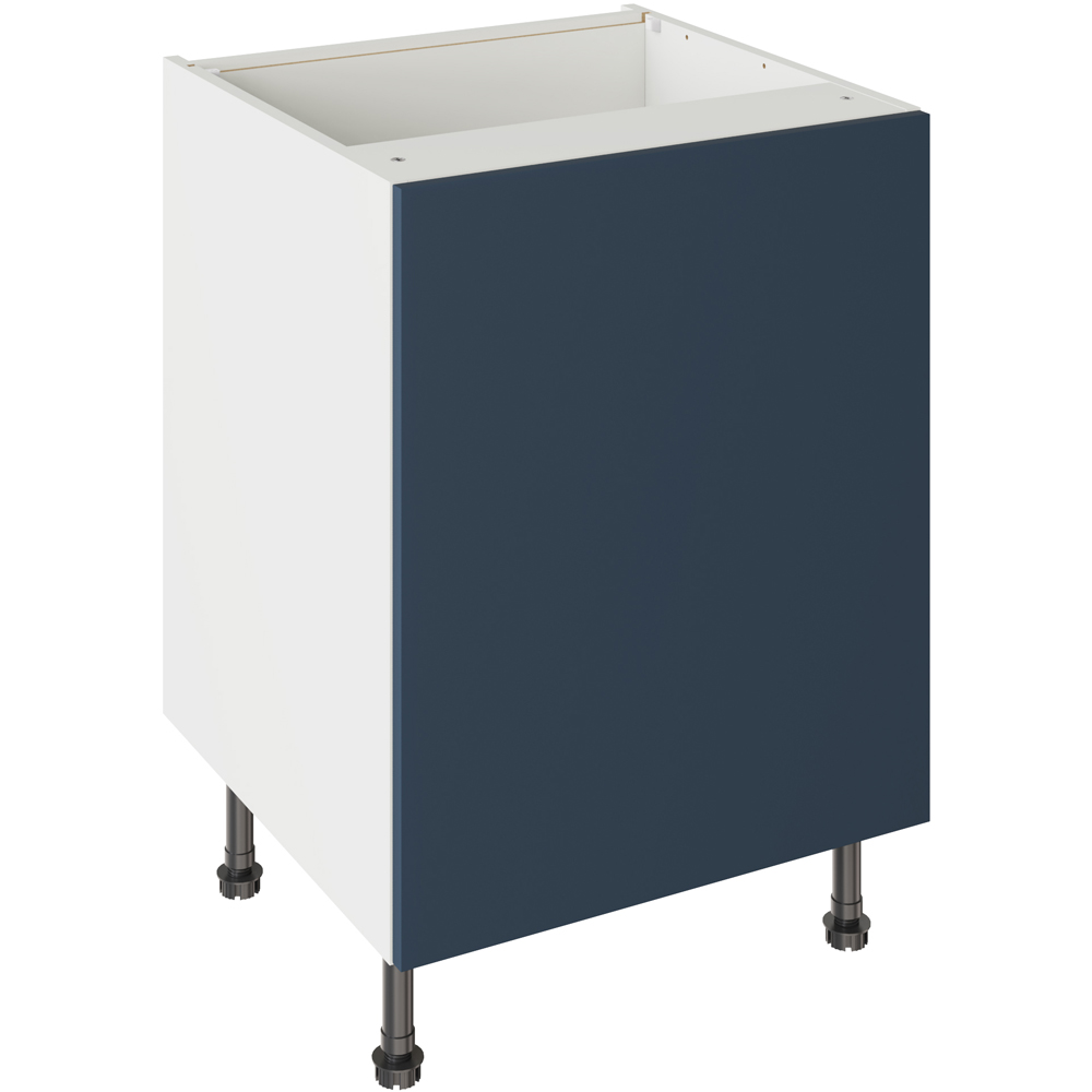 Kitchen Kit Slab Supermatt Blue Base Kitchen Cabinet Flatpack 600mm Image 1