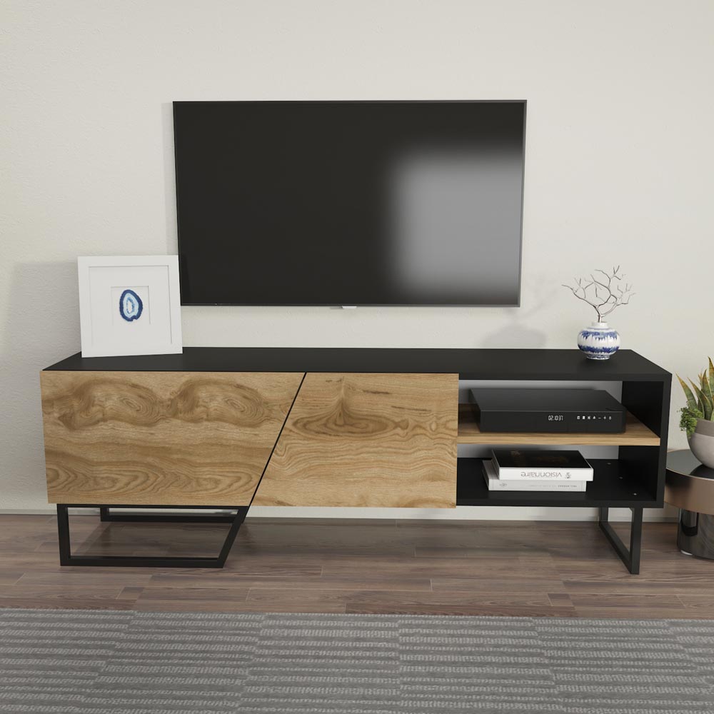 Decorotika Denasse Black and Oud Marble Effect TV Unit Image 3