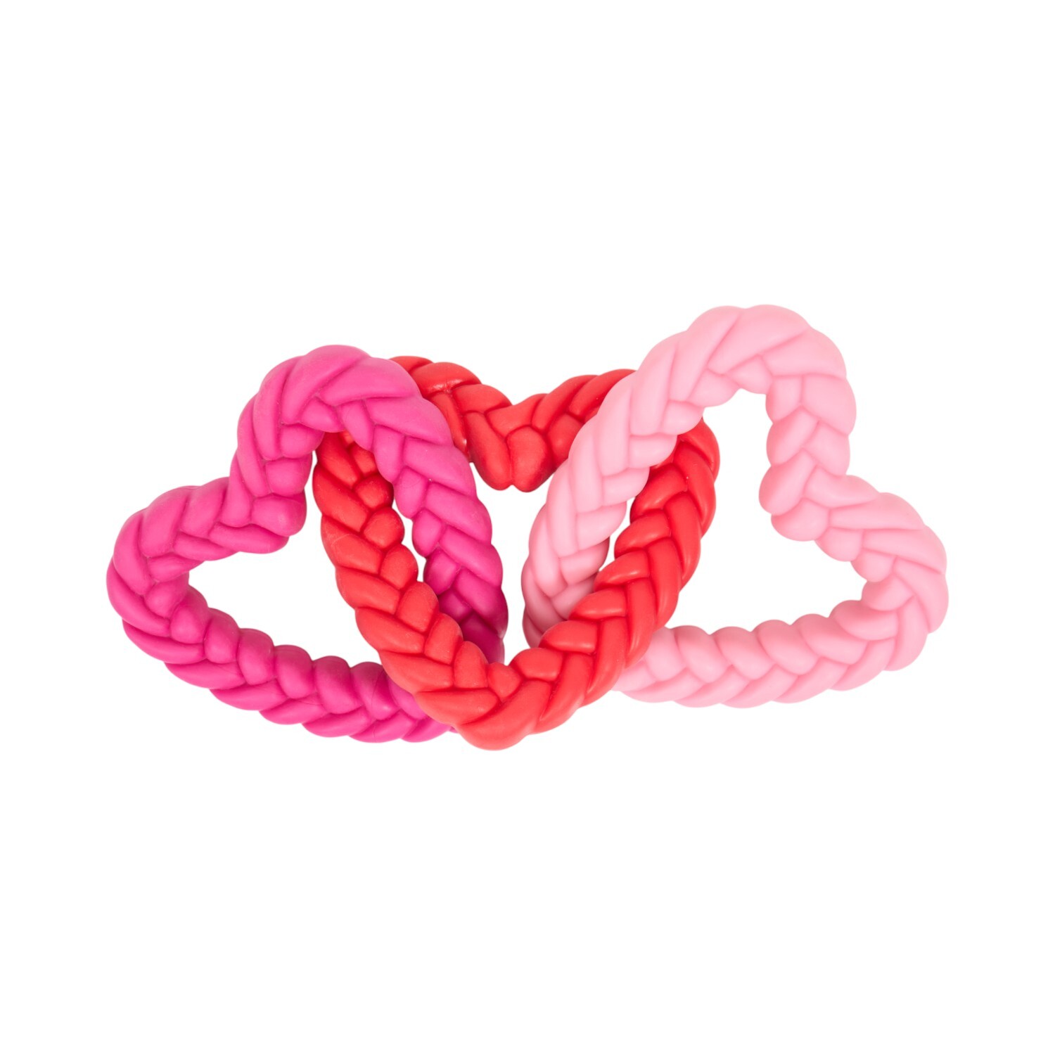 Heart Tugger Dog Toy Pink Image 3