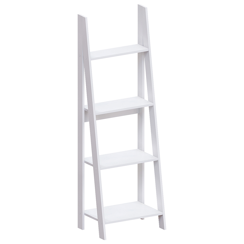 Vida Designs Bristol 4 Shelf White Ladder Bookcase Image 2