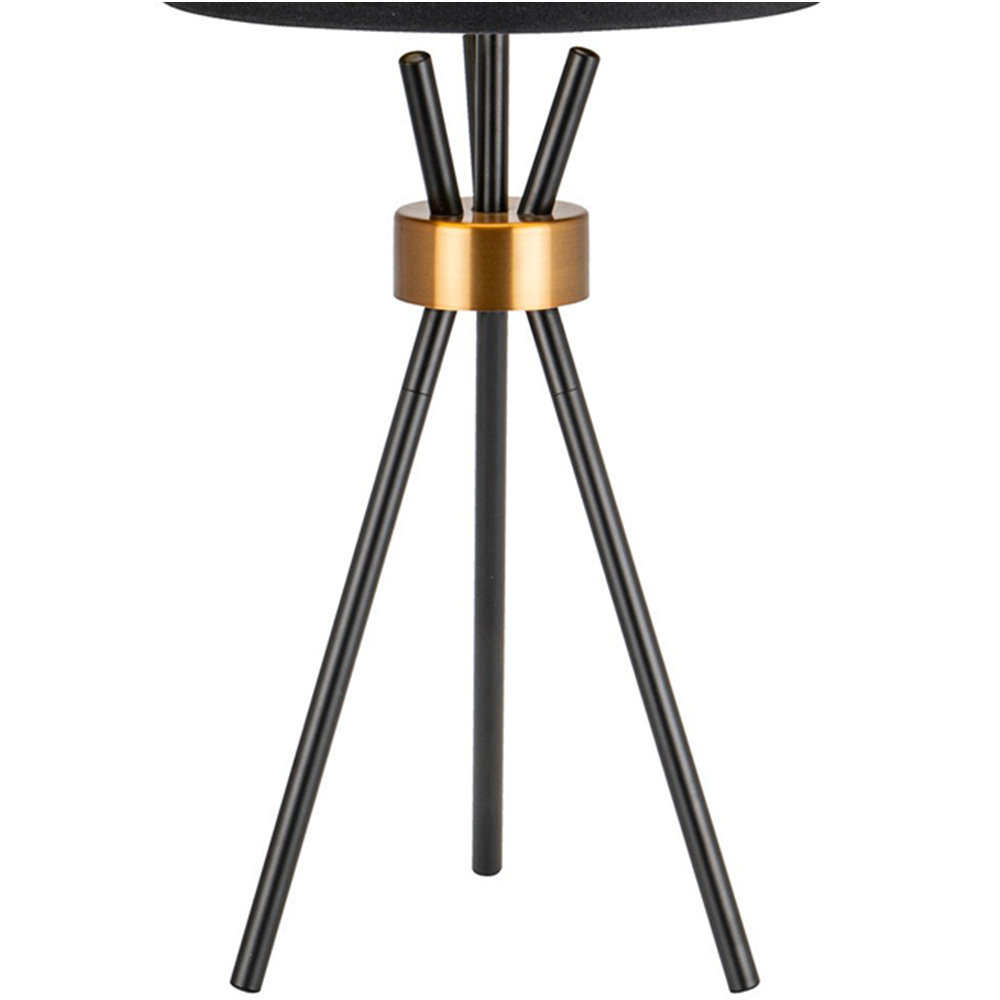Camden Black and Gold Tripod Table Lamp Image 3