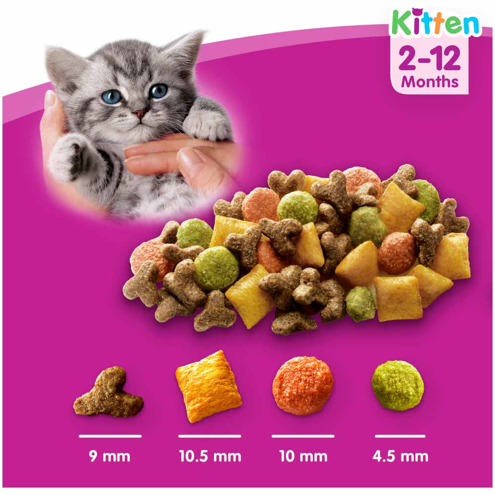 Whiskas Kitten Complete Dry Cat Food Biscuits Chicken 2kg Image 9