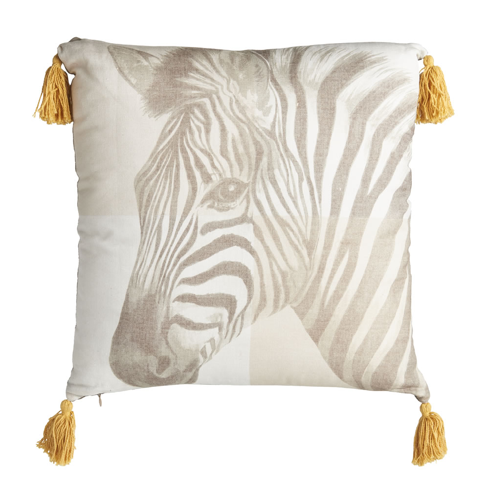 Wilko Zebra Cushion 43 x 43cm Image 1