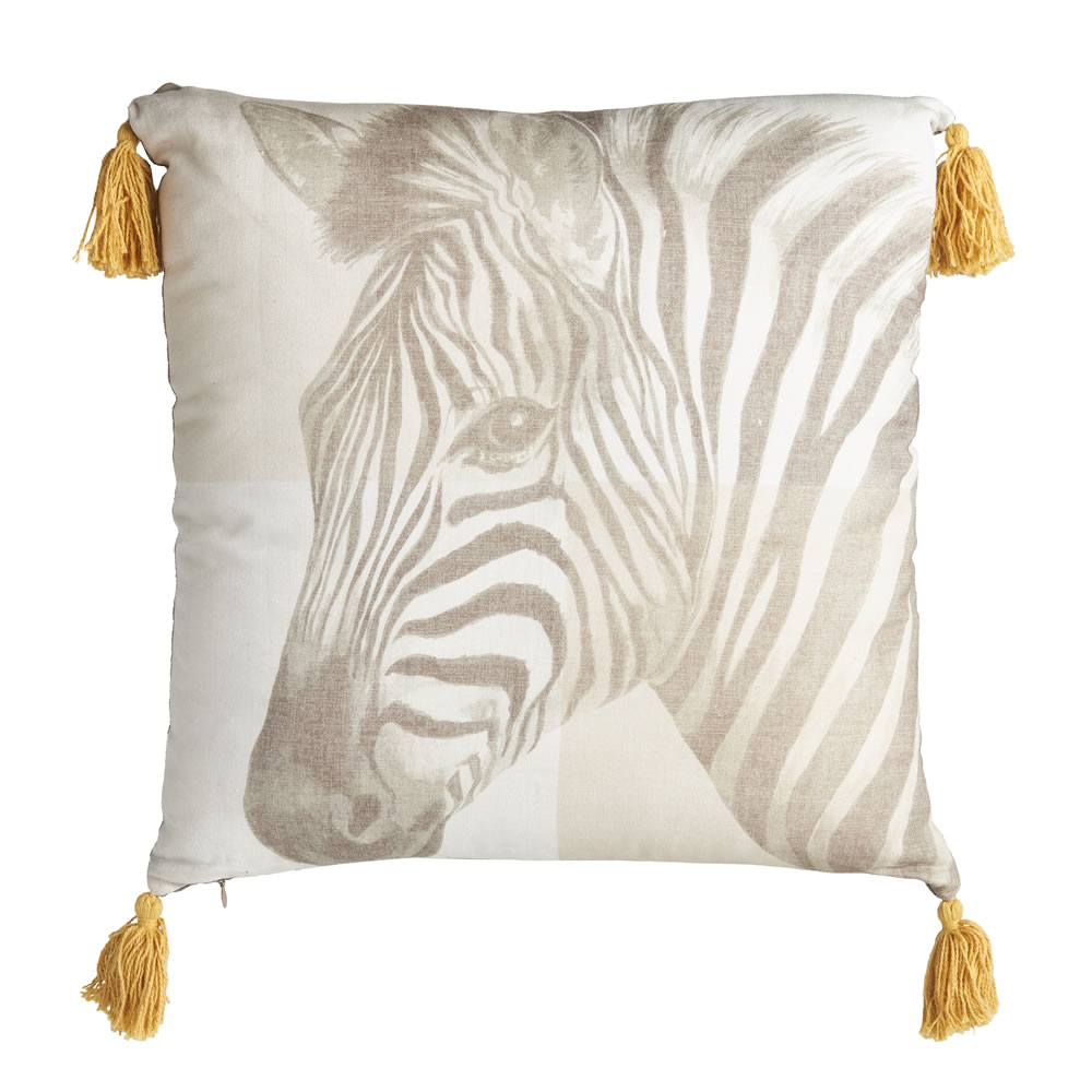 Wilko Zebra Cushion 43 x 43cm Wilko