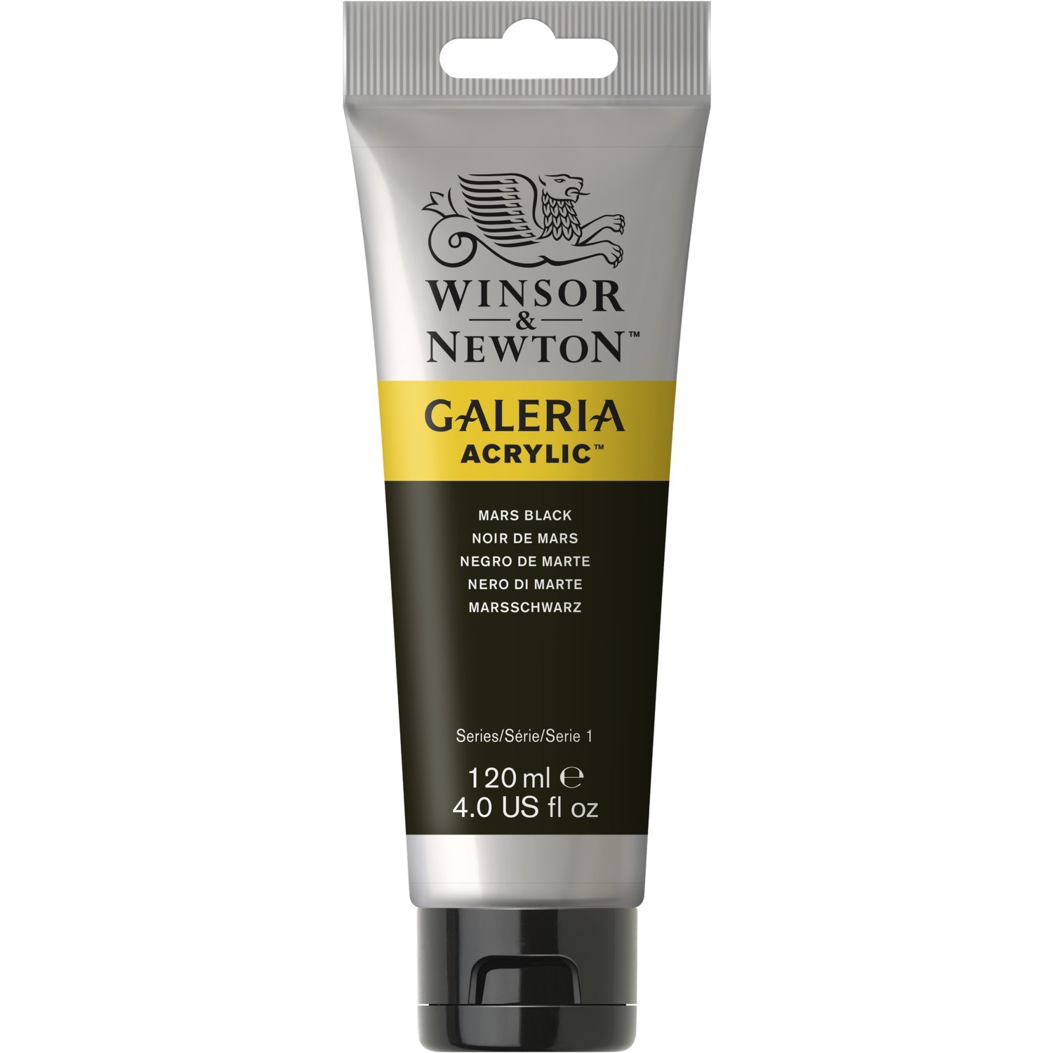 Winsor and Newton 120ml Galeria Acrylic Colour Paint - Mars Black Image