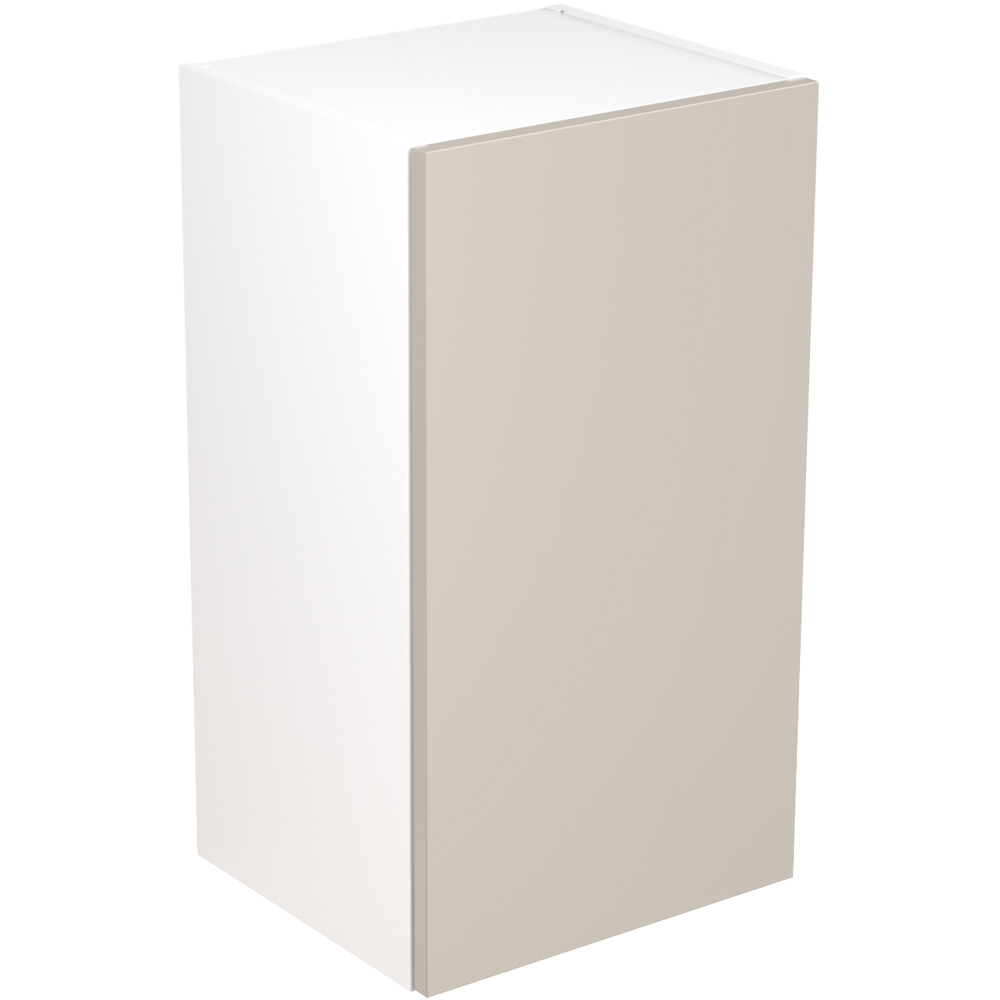 Kitchen Kit Slab Gloss Light Grey Flatpack Wall Kitchen Cabinet 400mm Image 1