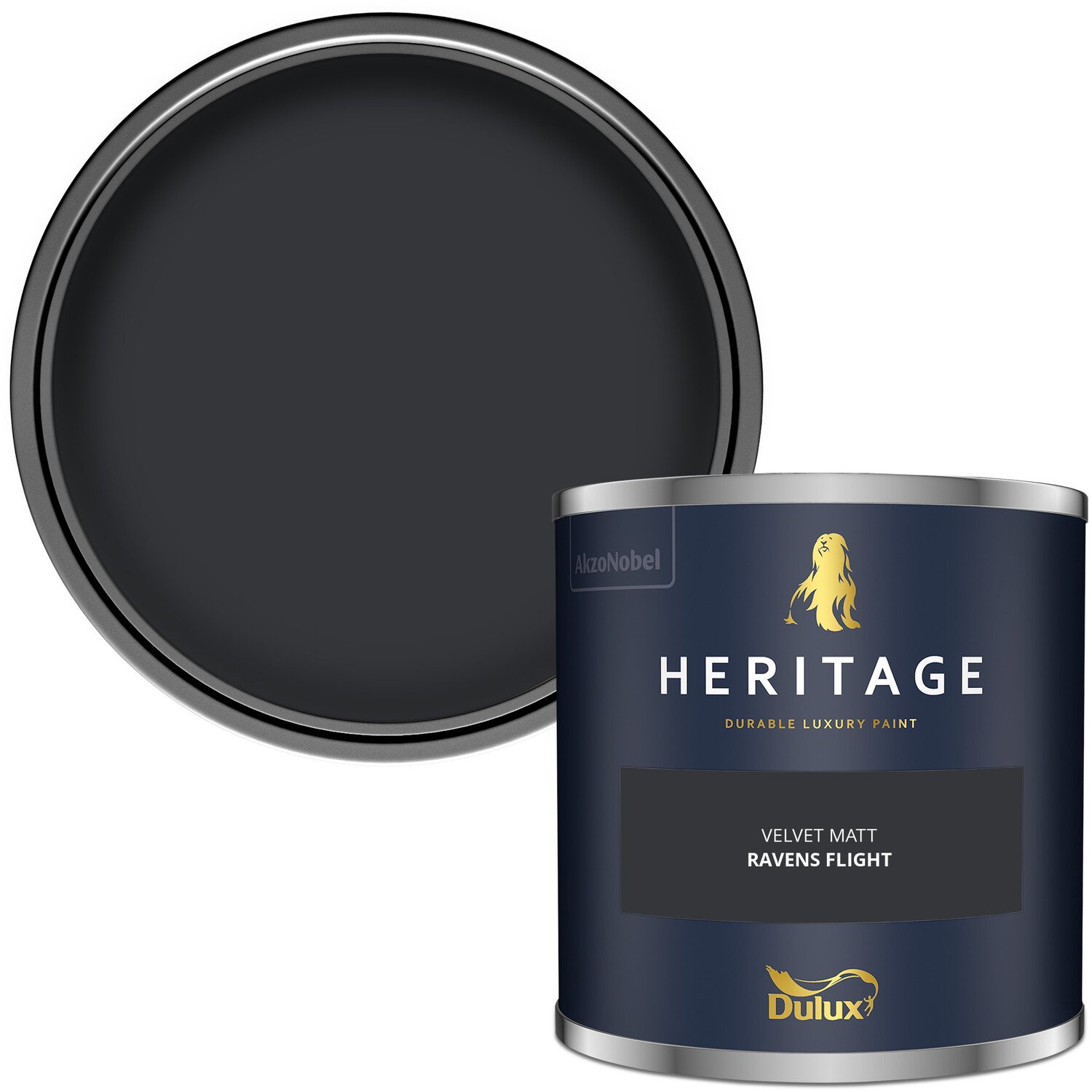 Dulux Heritage Walls and Ceilings Ravens Flight Velvet Matt Emulsion Paint Tester Image 2