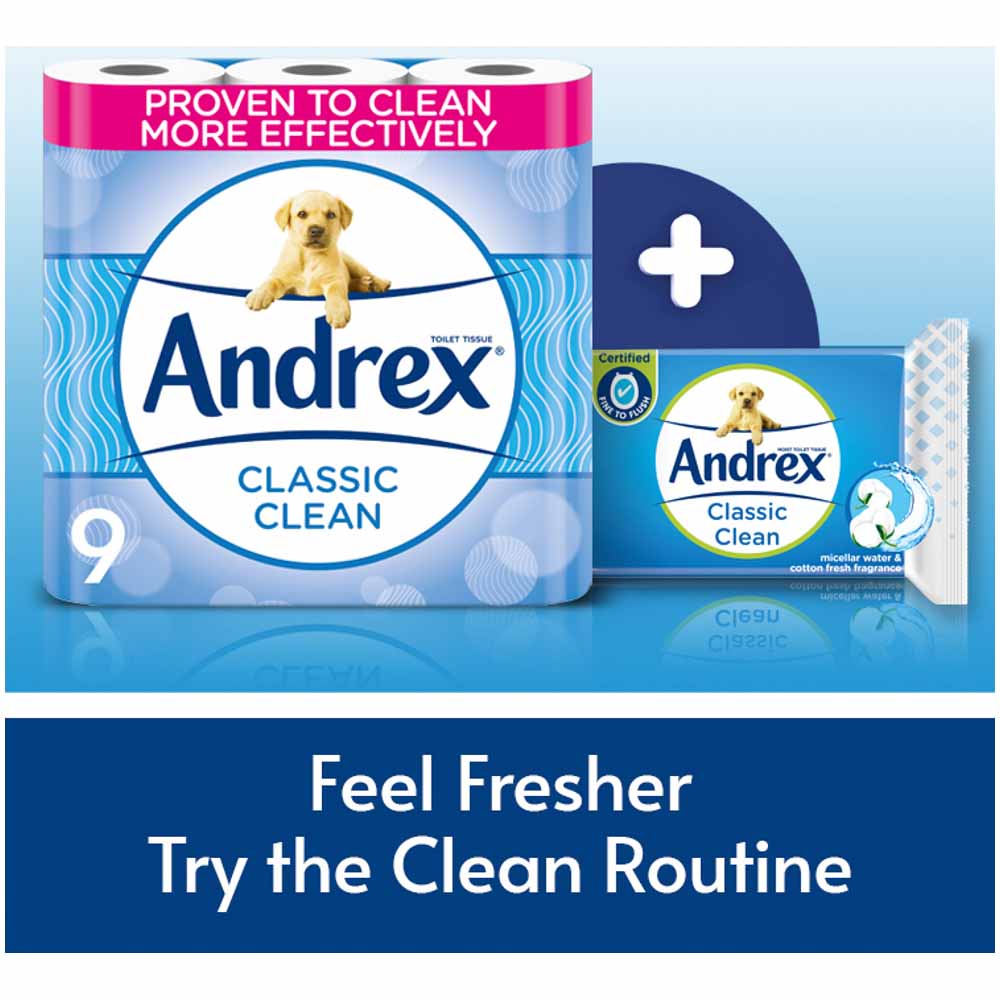 Andrex Classic Clean Toilet Tissue Case of 6 x 4 Rolls Image 6
