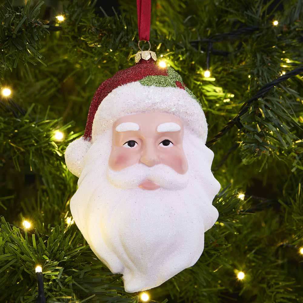 Wilko Cosy Christmas Santa hanging Decoration 4 Pack Image 3