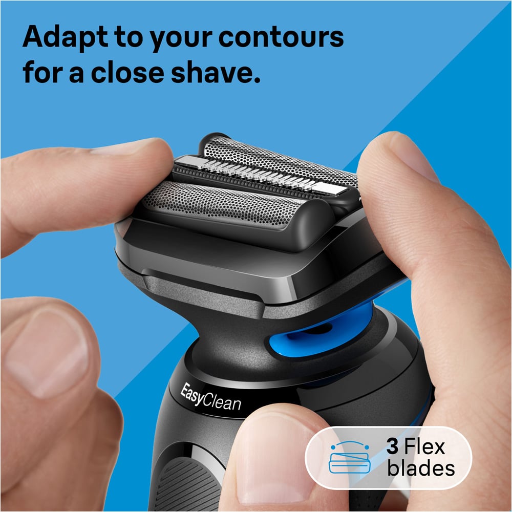 Braun Series 5 52-B7000cc Blue Electric Shaver with SmartCare Centre Image 4