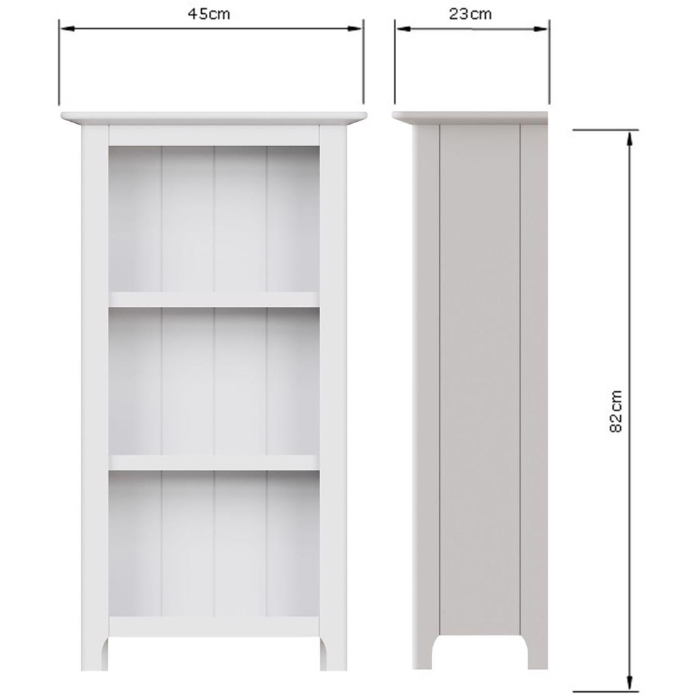FWStyle Palma 3 Tier White Ready Assembled Bookcase Image 8