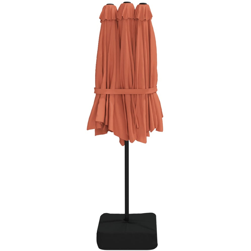 vidaXL Orange Double Head Parasol 4.5 x 2.6m Image 4