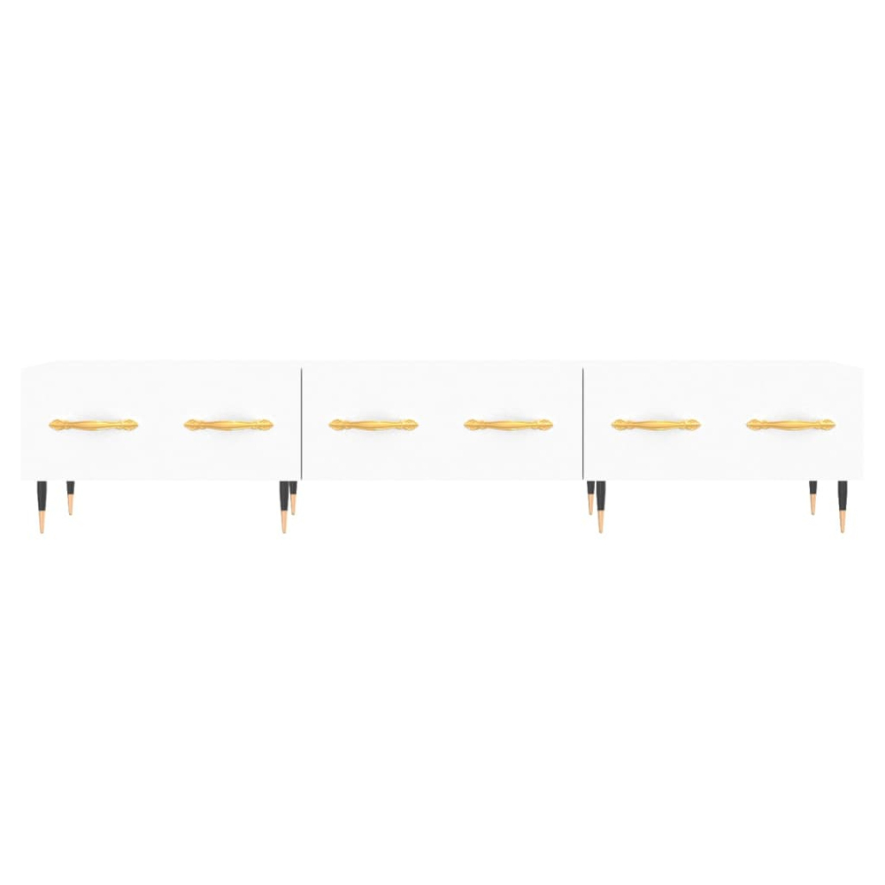 vidaXL 3 Drawer White TV Cabinet Image 5