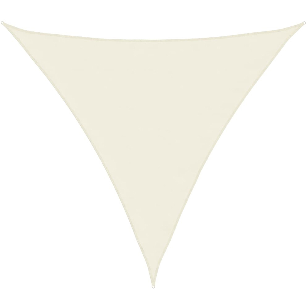 vidaXL Cream Triangular Sun Shade Sail 2 x 2 x 2m Image 1