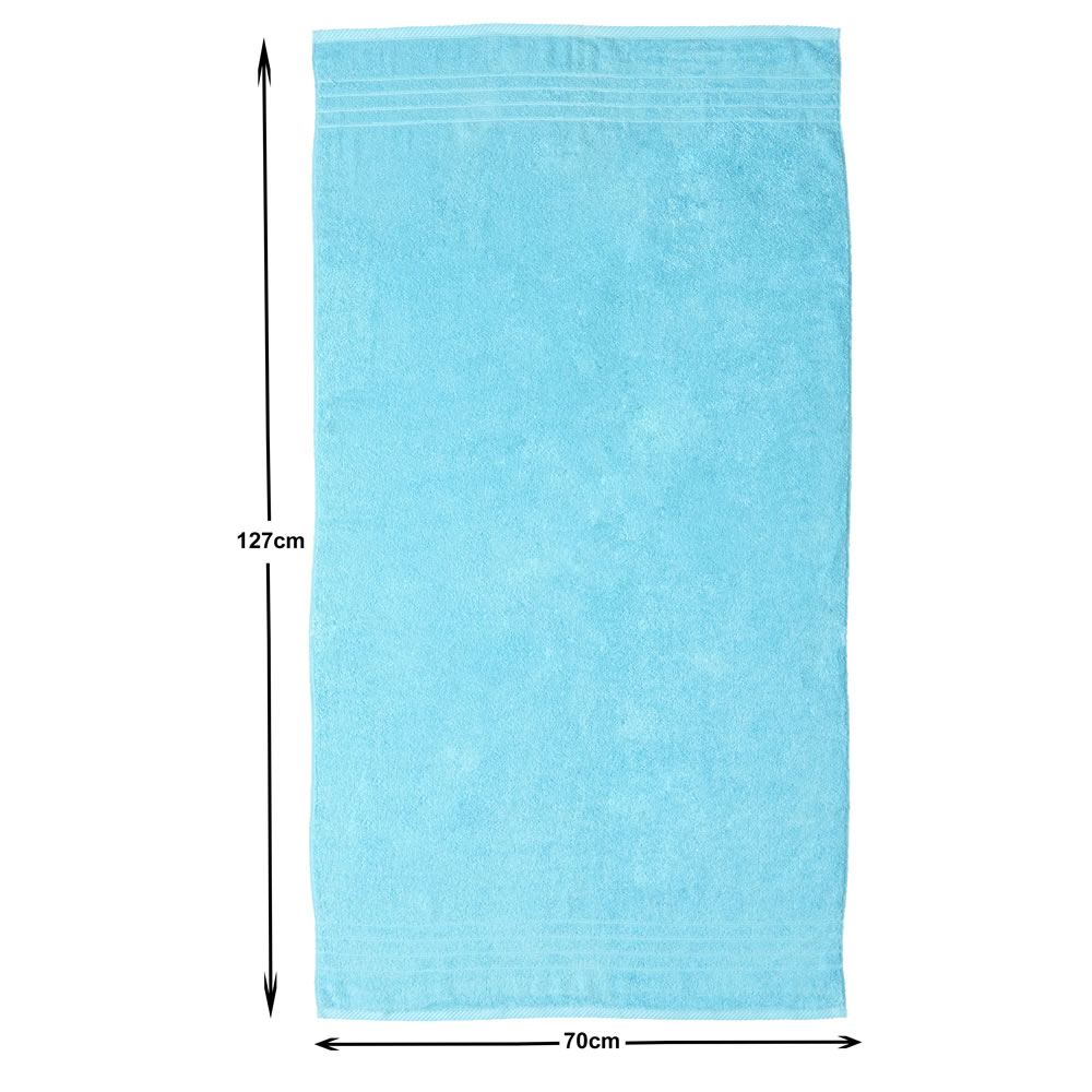 Wilko Aqua Blue Bath Towel Wilko