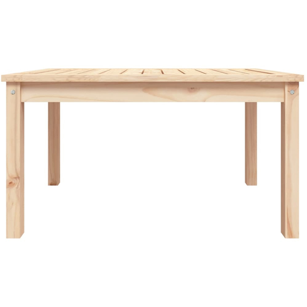 vidaXL Natural Solid Pine Wood Slatted Garden Table 82.5 x 50.5cm Image 3