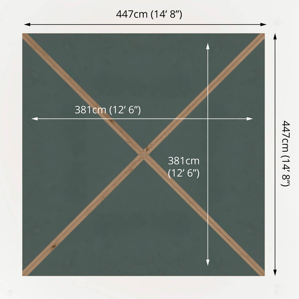 Mercia 4 x 4m Pressure Treated Traditional Gazebo Image 6