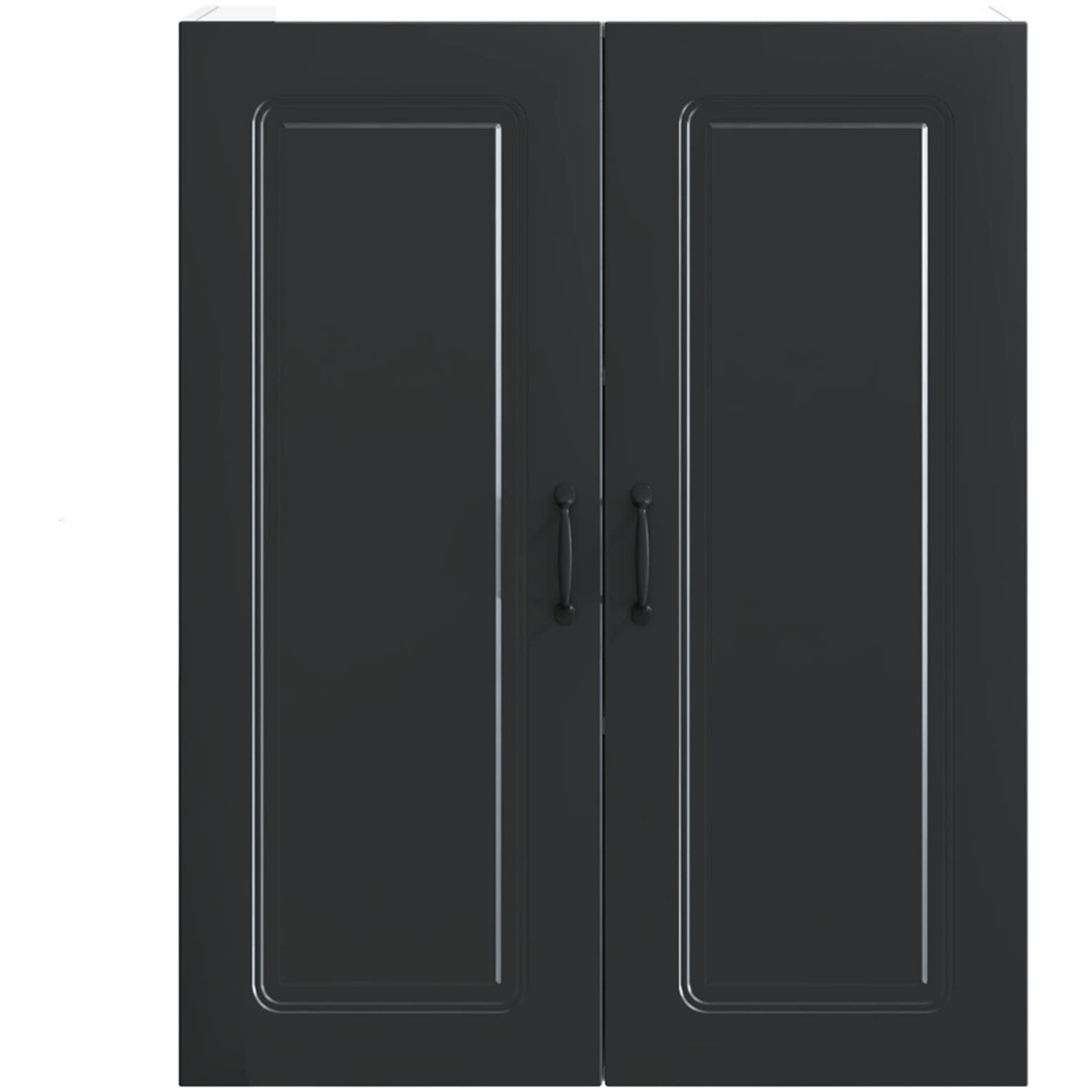 vidaXL 2 Door Black Kitchen Wall Cabinet Image 4