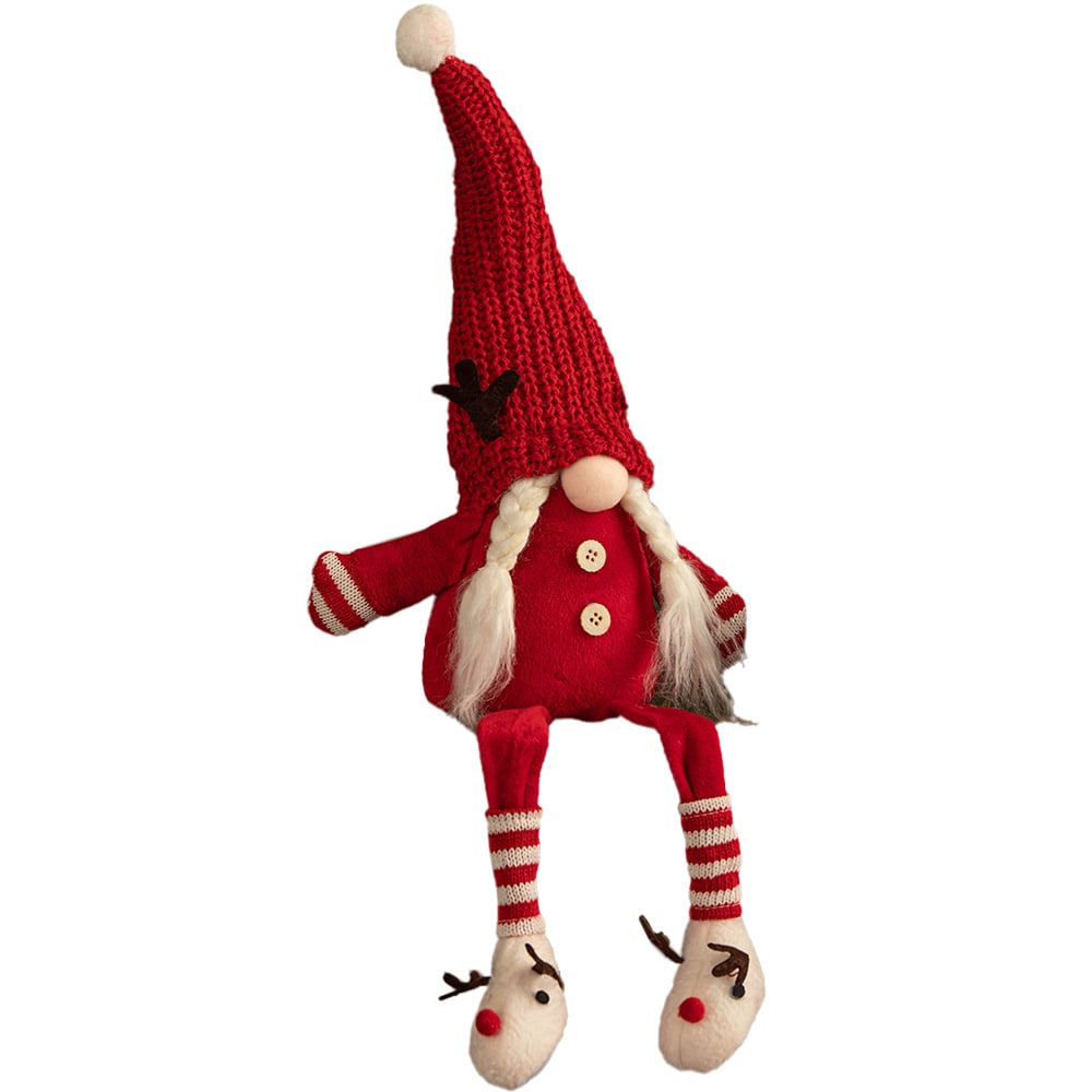 Samuel Alexander Red and White Sitting Mrs Claus Gonk Christmas Decoration 55cm Image 1