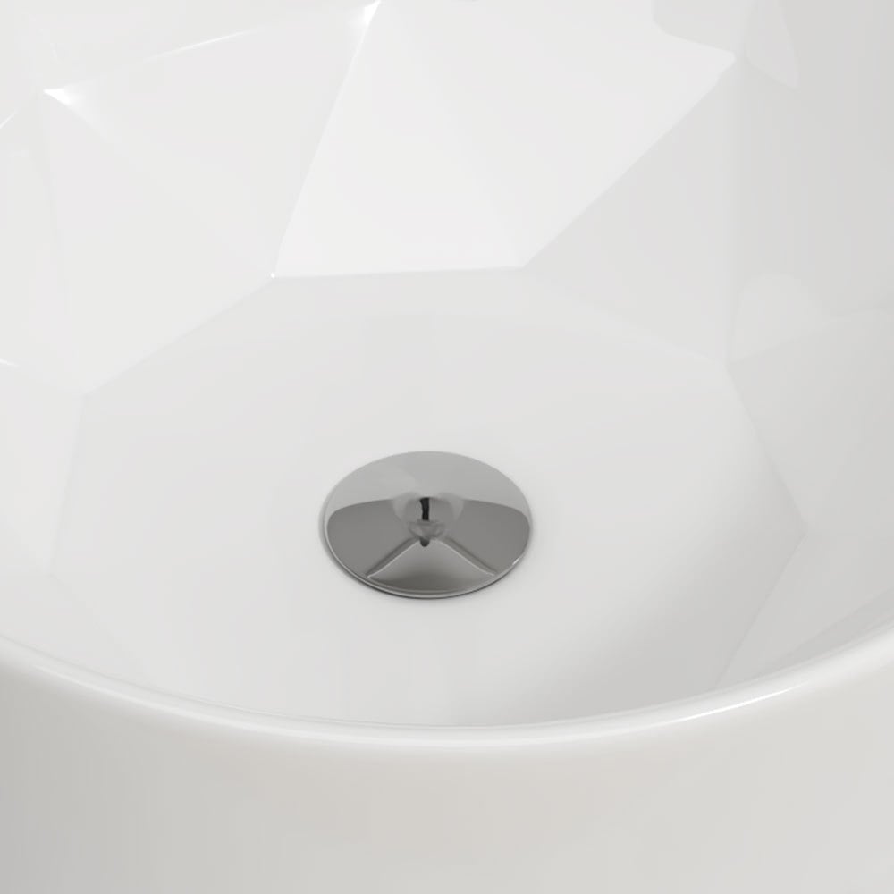 H&O Direct White Round Bathroom Basin 40.5cm Image 3