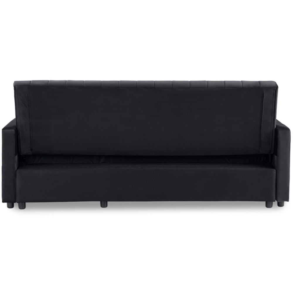Home Detail Devon Double Sleeper Black Velvet Pull Out Sofa Bed | Wilko
