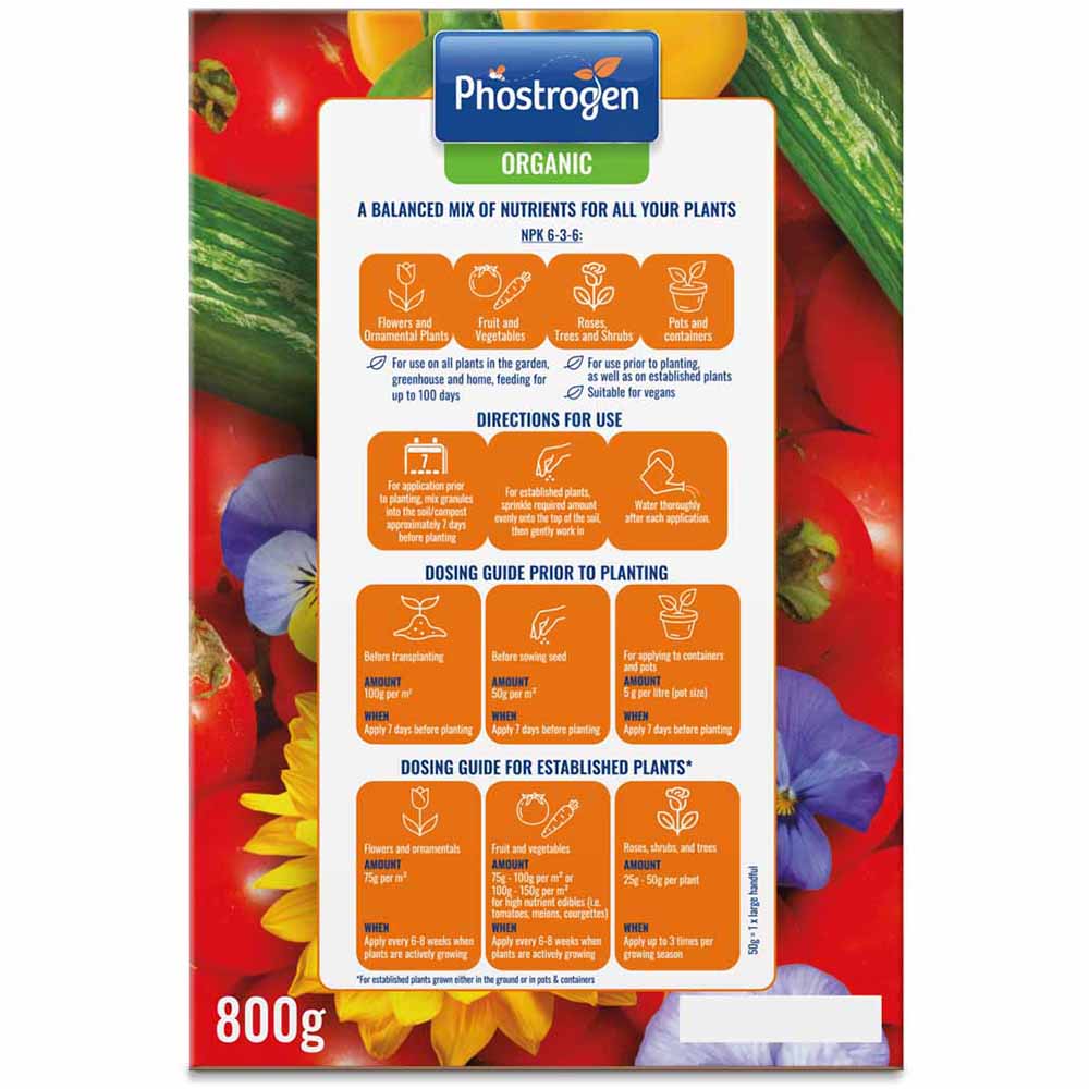 Phostrogen All Purpose Organic Plant Food 800g Image 2