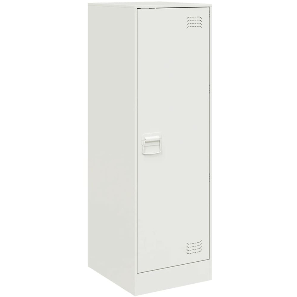 vidaXL Single Door Steel White Sideboard Image 2