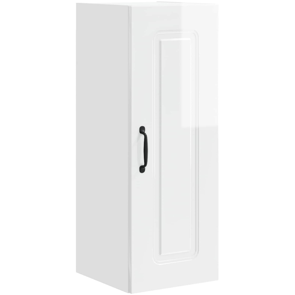 vidaXL Kalmar Single Door High Gloss White Wall Kitchen Cabinet Image 2
