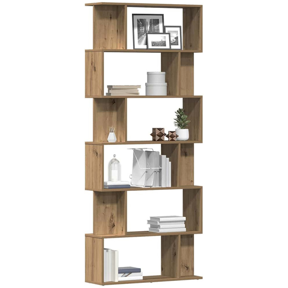vidaXL 12 Shelf Artisan Oak Bookcase Image 3