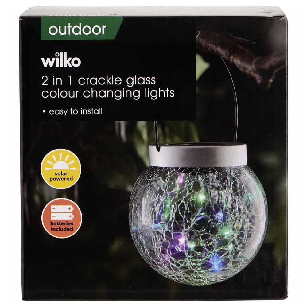 Wilko 2-in-1 Crackle Glass Colour Changing Lights Image 4