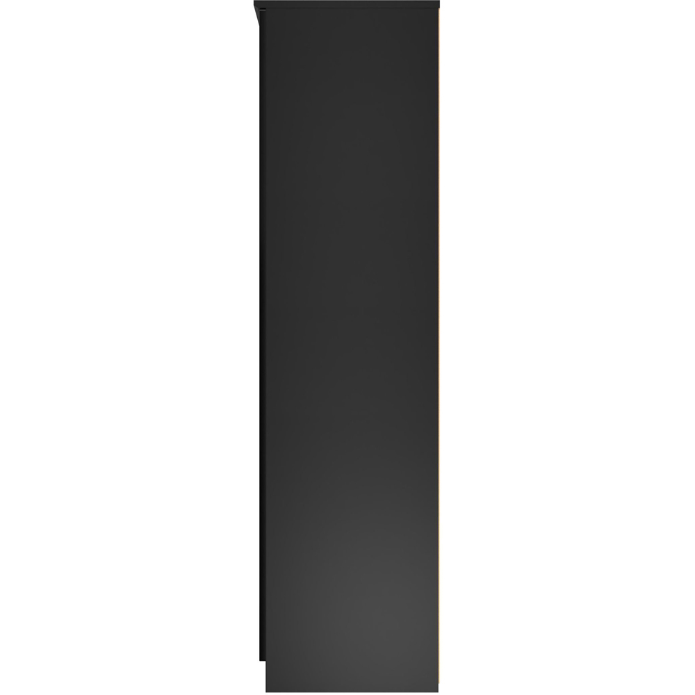 Crowndale Camden 5 Door 2 Drawer Black Gloss and Black Wardrobe Ready Assembled Image 7