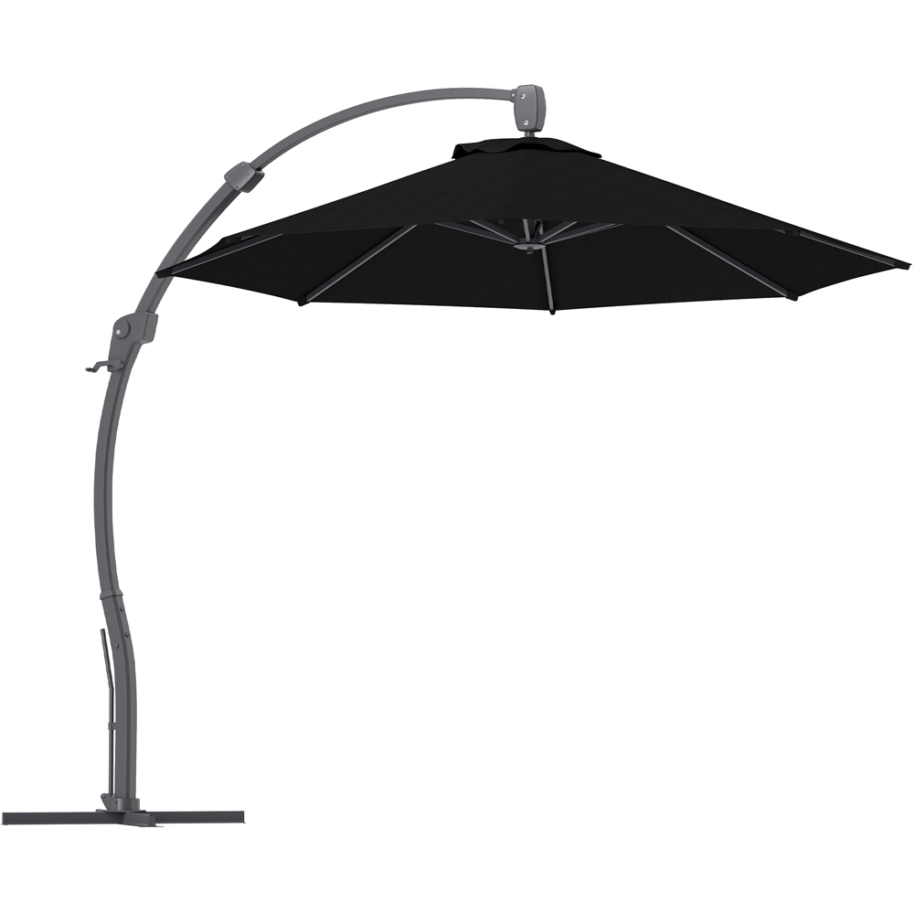 Outsunny Black Crank and Tilt Cantilever Parasol 3m Image 1