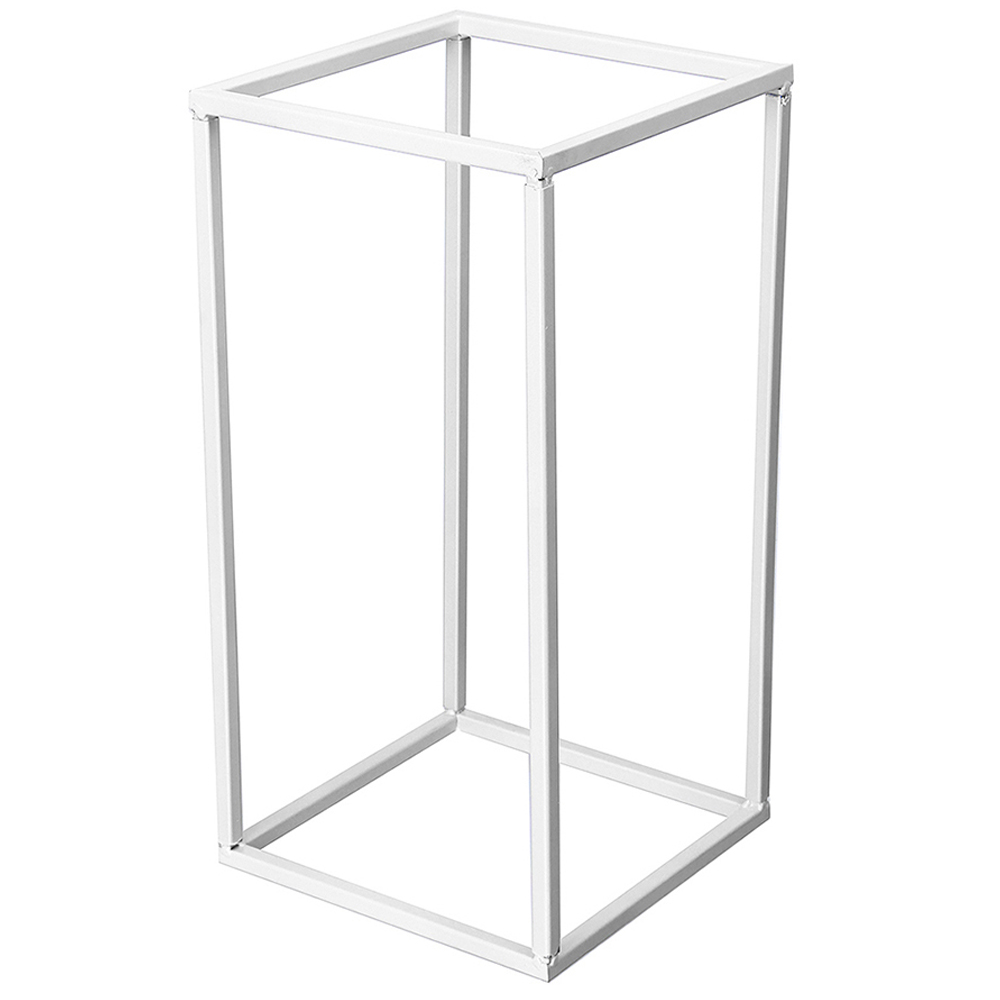 Living and Home Beige Metal Column Flower Stand Image 1