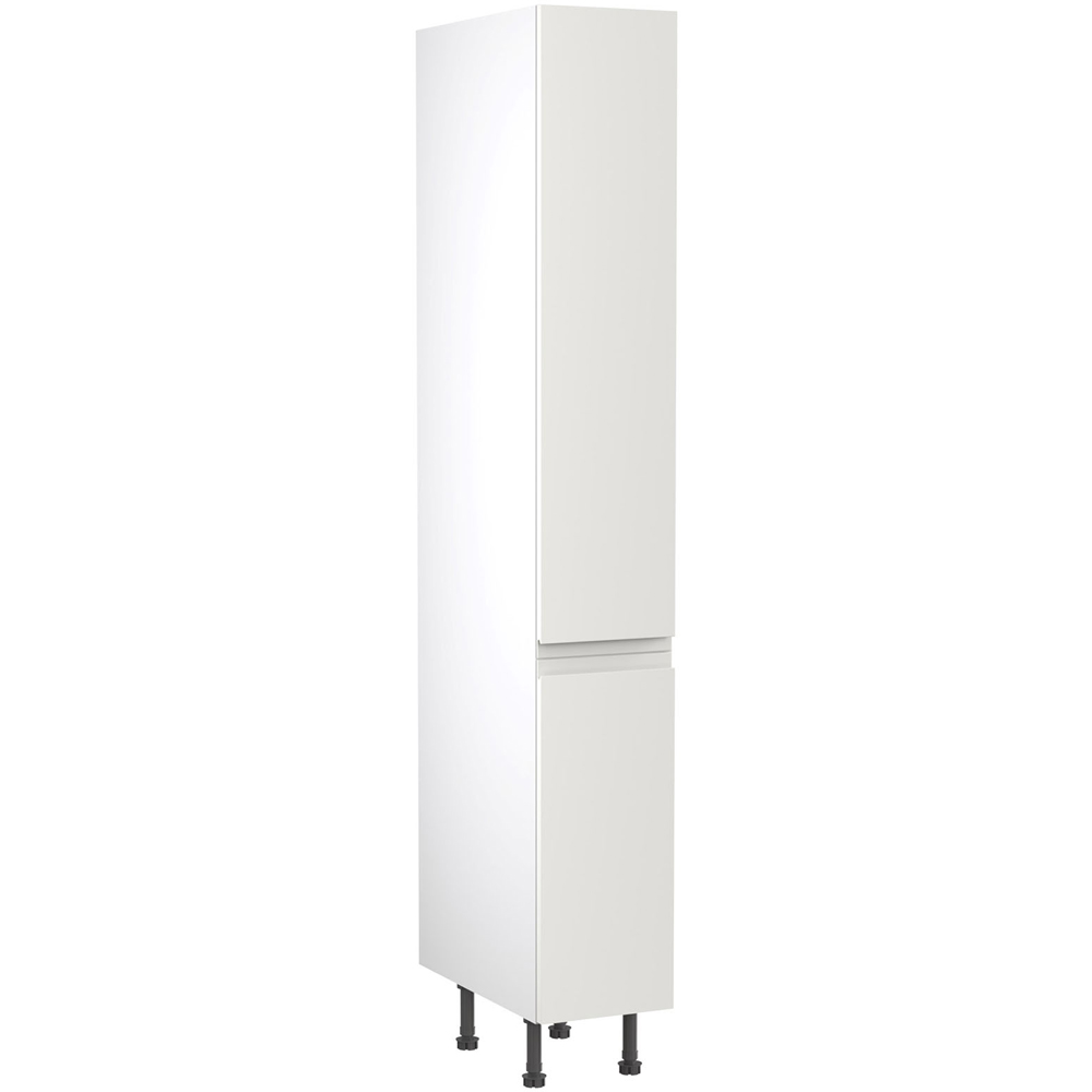 Kitchen Kit J-Pull Gloss White Pull and Swing Larder Cabinet Flatpack 300mm Image 1