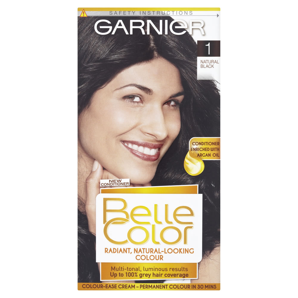 Garnier Belle Color 1 Black Permanent Hair Dye Image