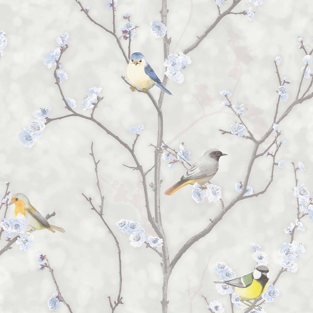 Fresco Dawn Blossom Neutral Wallpaper | Wilko