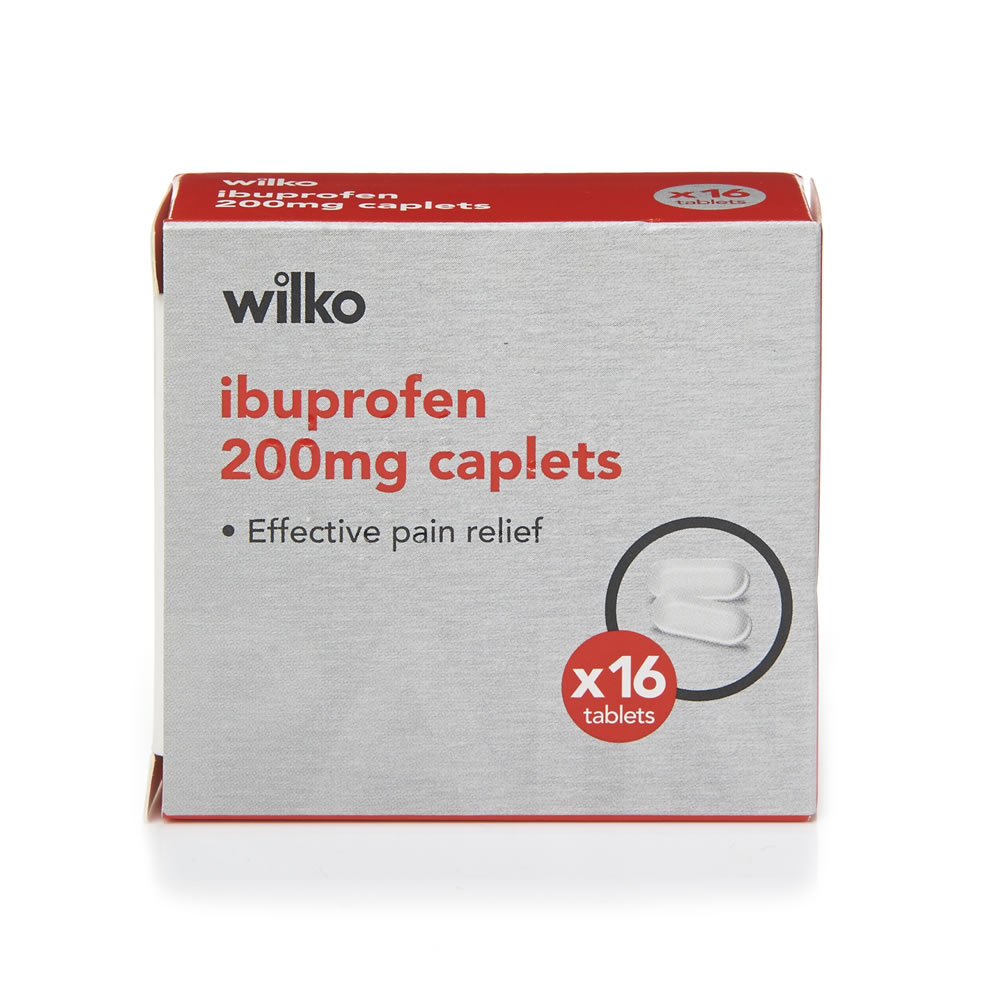 Wilko Ibuprofen Caplets 16 pack Image