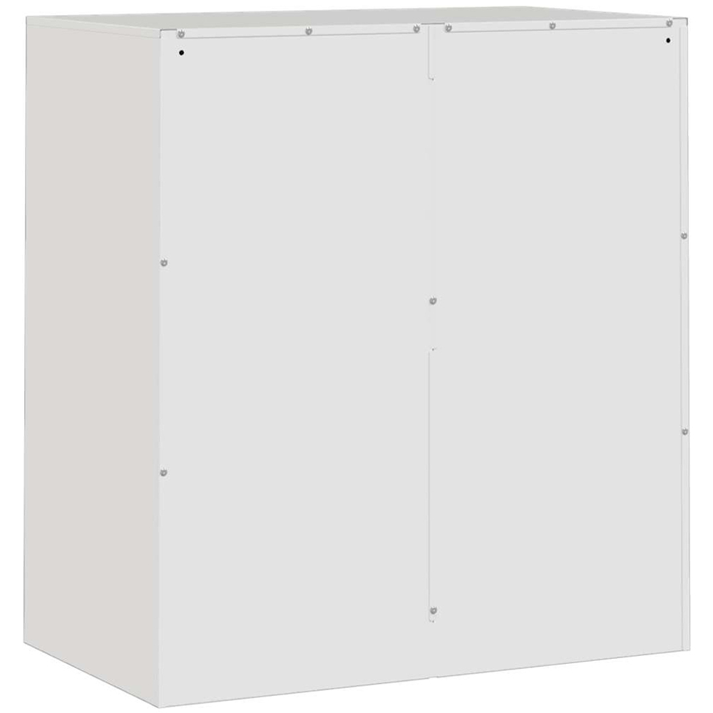 vidaXL 2 Door Steel White Sideboard Image 8